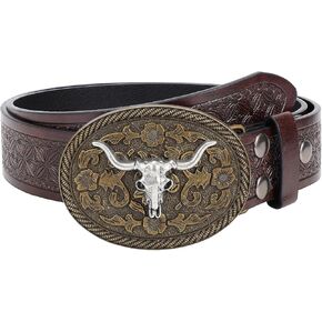 Western Belts for Men Cowboy Belt Women Vintage Cowgirl Men's Country Belt for Jeans Christmas Belts Gifts
