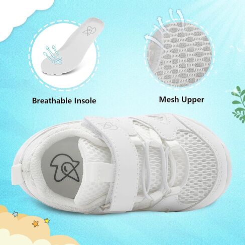 LeIsfIt Baby Shoes Boys Girls First Walking Shoes Non-Slip Toddler Shoes Breathable Sneakers Infant Shoes Crib Shoes in Kuwait