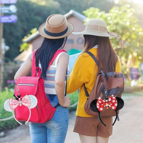 2Pcs Mouse Ear Holder for Backpack Beaded Lanyard Keychain Park Trip Essentials Headband Hanging Display Accessories in Kuwait