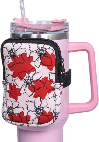 Water Bottle Bag compatible with Stanley Quencher Adventure 40oz IceFlow 20oz 30oz, Gym Accessories for Men Women,Tumbler Pack for Cards, Keys,Earphone (#2) in Saudi Arabia
