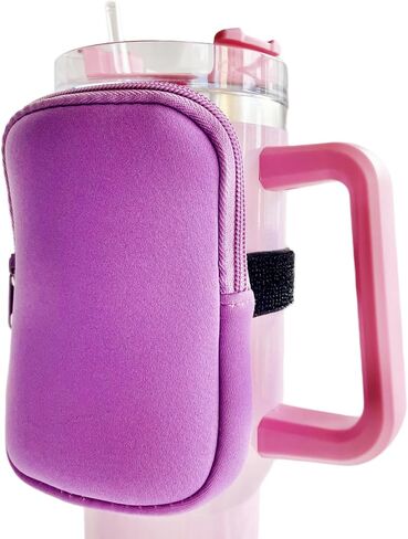 Water Bottle Bag compatible with Stanley Quencher Adventure 40oz IceFlow 20oz 30oz, Gym Accessories for Men Women,Tumbler Pack for Cards, Keys,Earphone (#2) in Saudi Arabia