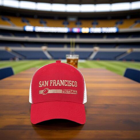 Football Embroidered Trucker Hat for Football Fans,Adjustable Baseball Cap Snapback Cap Dad Hat Cap for Fans Gifts in Saudi Arabia