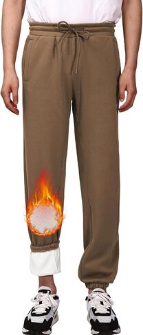 Oymyakon Men's Heavyweight Sweatpants Joggers Pants Fleece Jogger Track Pants Athletic Workout Gym Sweat Pants with Pockets in Kuwait