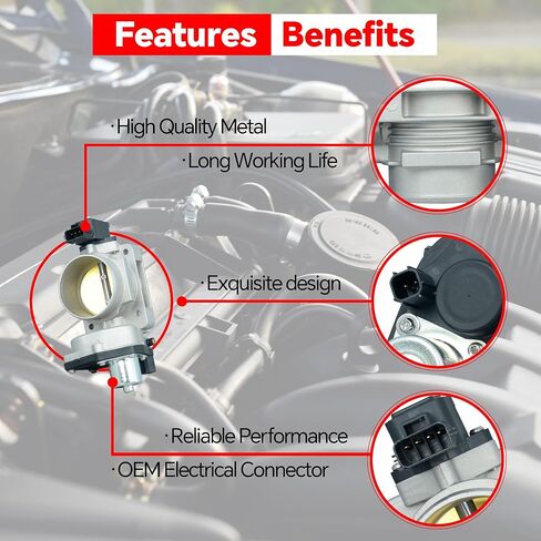 مجموعة جسم الخانق الإلكترونية متوافقة مع Ford E150/E250/E350/E450، Lincoln LS/MKS/MKT، Mercury Grand Marquis، تحل محل OE 3L5Z9E926AA 9W7Z9E926A in Kuwait