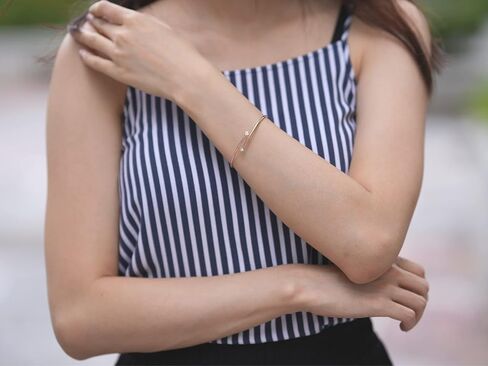 Moissanite Bangle - Gold Plated 925 Sterling Silver Bracelet for Women - 7" or Below Wrist, D Color, VVS1-2, Princess Cut - Minimalist Dainty Jewelry - Thin Gold Cuff for Women in Saudi Arabia