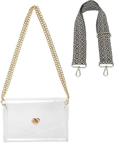 Clear Bag Stadium Approved Clear Purse for Women,Stylish Clear Crossbody Bag for Concerts Sports Events in Saudi Arabia