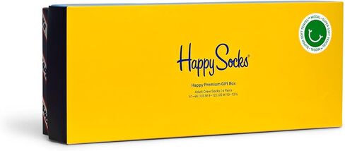 Happy Socks Premium Crew Socks, for Men and Women, made with sustainable Tencel Modal - Multicolor - size 10-13 - 4-Pack Gift Box in Saudi Arabia