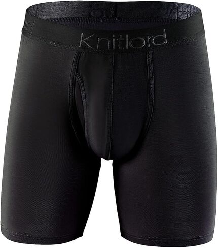 KNITLORD Men's Underwear Boxer Briefs Viscose Breathable Boxers Underwear for Man 4 Pack in Kuwait