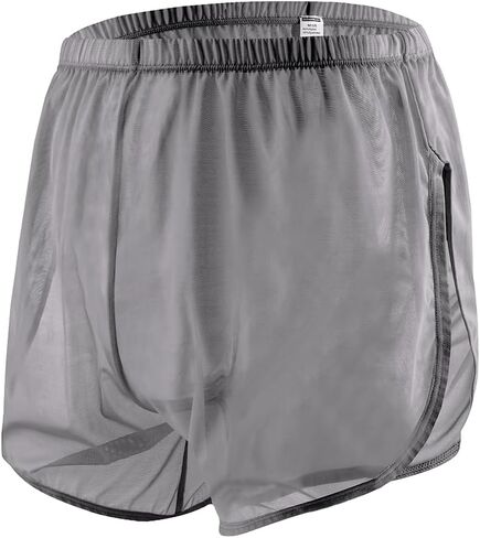 Mens Sexy Underwear Transparent Boxer Briefs Shorts Ultra Thin Split Side Mesh See Through Sexy Underpants in Saudi Arabia