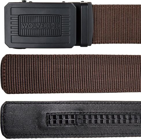 WOLVERINE Men's Durable Nylon Webbing Ratchet Buckle Work Belt with Leather Lining in Saudi Arabia