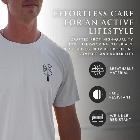 Mens Performance Short Sleeve Pickleball Shirt – Premium UV Protection, Moisture-Wicking, and Odor-Fighting Design in Saudi Arabia