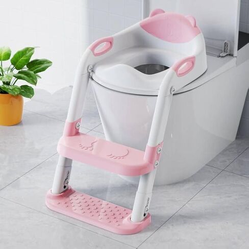 711Tek New Sector-Shape Potty Training Seat, 2-in-1 Toddler Step Stool with Stabilized Base, Upgraded Anti-Slip Pad Toilet Seat for Toddlers in Saudi Arabia