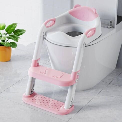 711Tek New Sector-Shape Potty Training Seat, 2-in-1 Toddler Step Stool with Stabilized Base, Upgraded Anti-Slip Pad Toilet Seat for Toddlers in Saudi Arabia