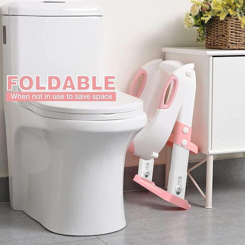 711Tek New Sector-Shape Potty Training Seat, 2-in-1 Toddler Step Stool with Stabilized Base, Upgraded Anti-Slip Pad Toilet Seat for Toddlers in Saudi Arabia