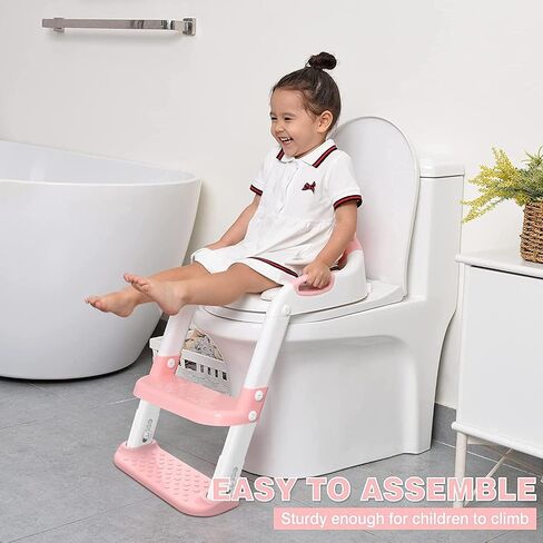 711Tek New Sector-Shape Potty Training Seat, 2-in-1 Toddler Step Stool with Stabilized Base, Upgraded Anti-Slip Pad Toilet Seat for Toddlers in Saudi Arabia