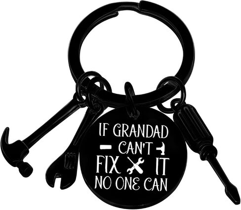Nimteve Grandpa Christmas Birthday Gifts Black Grandpa Keychain Presents from Granddaughter Grandson Father's Day Gifts in Kuwait