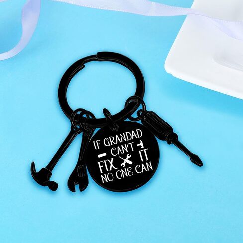 Nimteve Grandpa Christmas Birthday Gifts Black Grandpa Keychain Presents from Granddaughter Grandson Father's Day Gifts in Kuwait