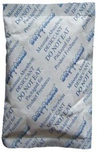 Dry-Packs Industries Silica Gel in Cotton Dehumidifier Absorbs Moisture White, 1/2Gr.Cotton-50pk in Kuwait