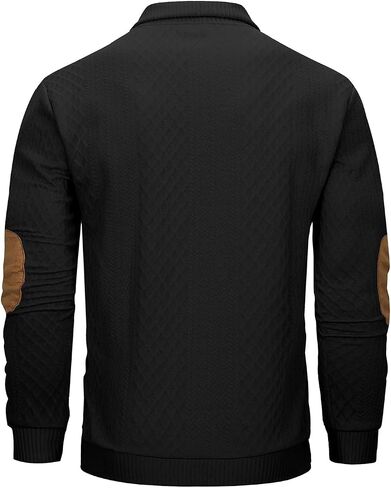 MANLUODANNI Men's Sweater Lightweight Knitted Mock Neck Button Quilted Pullover Sweaters Long Sleeve Jumper in Kuwait