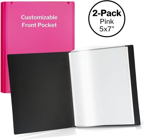 CRANBURY Small Photo Album 4x6 (Black) - 6-Pack 4 x 6 Photo Book Album, Each Shows 48 Pictures, Mini Picture Album Binder with Customizable Album Cover, Baby Photo Albums with 4x6 Photo Sleeves in Saudi Arabia