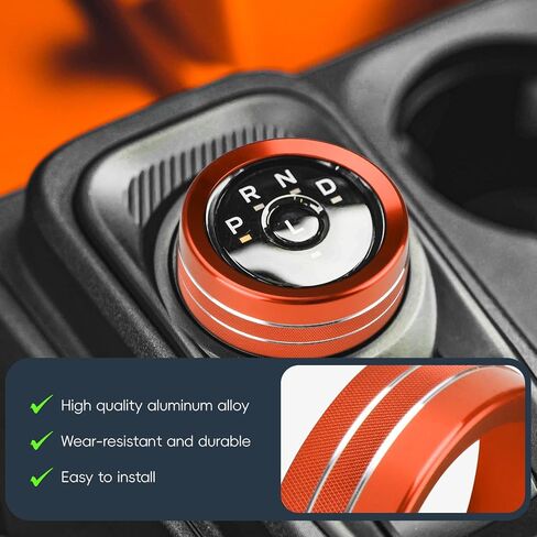 auovo Drive Mode Gear Shift Knob Cover Compatible with Ford Maverick Accessories 2022 2023 2024 Aluminum Alloy Gear Shift Switch Button Ring Trim (Gear Shift Knob Cover-1 Piece, Orange) in Saudi Arabia