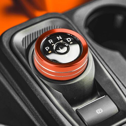 auovo Drive Mode Gear Shift Knob Cover Compatible with Ford Maverick Accessories 2022 2023 2024 Aluminum Alloy Gear Shift Switch Button Ring Trim (Gear Shift Knob Cover-1 Piece, Orange) in Saudi Arabia
