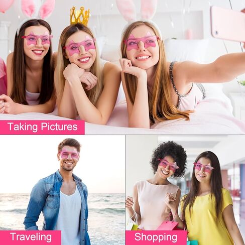 10/20/30/40 Pack Star Sunglasses Rimless Transparent Pentagram Shaped Sunglasses Bulk Party Favor Glasses for Women (20, Yellow) in Kuwait