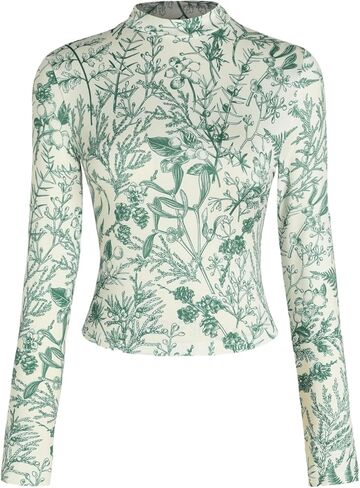CIDER Floral Knitted Long Sleeve Top in Saudi Arabia