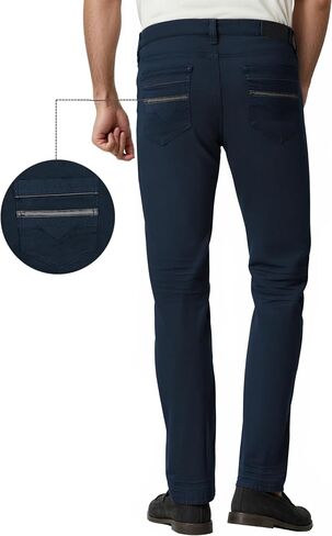 ETHANOL Mens Slim Hyper Stretch Motion Free Five Pockets Denim Pants in Kuwait