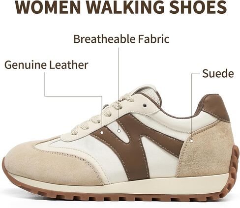 somiliss Wide Toe Sneakers for Women Breathable Fabric Leather Suede Upper Non-Slip PU TPR Outsole Walking Shoes Tennis Running Fashion Sneakers in Saudi Arabia