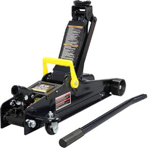 Hydraulic Low Profile Trolley Service/Floor Jack 2.5 Ton (5,000 lb) Capacity with Single Piston Quick Lift Pump,Black