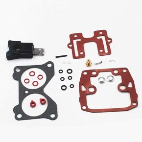 Carbman Carburetor Repair Rebuild Kit with Float Replacement for Johnson Evinrude Outboard Motors 18-7046 439076