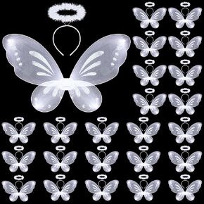 Chuangdi 48 قطعة أزياء المهد للأطفال أجنحة وعصابات الرأس للأطفال كنيسة رياض الأطفال بسيطة المهد اللعب النصي in Kuwait