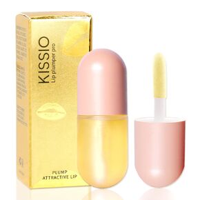 KISSIO Lip Plumper Set,Natural Lip Plumper,Lip Care, Derol Lip Plumper Gloss,Lip Moisturizing Beautiful,Day Ues And Night Ues Set,4PCS Lip Plumper Gloss,5.5 ml*4