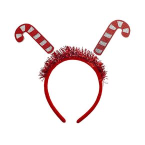 LUX ACCESSORIES Christmas Candy Cane Ears headband
