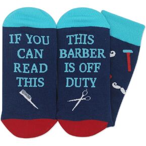 If You Can Read This This Barber Is Off Duty Socks - Birthday Christmas Funny Gifts For Barber, Novelty Gifts For Barber, 1 Pairs. (099)