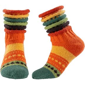 Fuzzy Slouch Socks for Women Novetly Knit Colorful Funny Bubble Socks Christmas Creative Winter Warm Home Slipper Socks