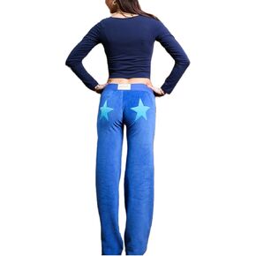 Y2k Wide Leg Sweatpants for Women Embroidered Star Joggers Flare Leggings Low Waist Baggy Lounge Yoga Sweat Pants