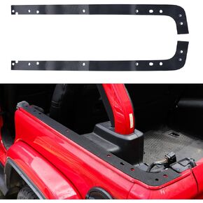 Rear Trunk Inner Sill Protector Guards Cover Trim Compatible with 2018-2025 Jeep Wrangler JL 4 Door 4XE Accessories Cargo Trunk 2 Sides Sill Scuff Plate Bumper Paint Protection, 2 Pack Black