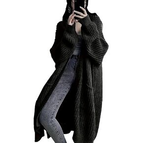 Womens Long Sleeve Cardigan Sweaters Open Front Knit Long Cardigans Duster with Pockets 2024 Fall Winter Oversized Coat