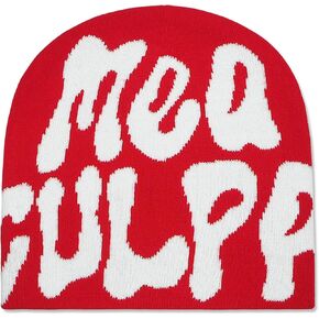 Graphic MEA Y2k Beanie Women Men, Ideal Gift Winter Culpa Knit Hat