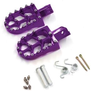 Motorcycle CNC Aluminum Foot Pegs, Rests, Footpegs for CRF50, CRF70, CRF110, XR50, XR70, XR110, CRF, XR 50, 70, 110, M2R, SDG, DHZ, KAYO Dirt Bike, Pit Bike-Purple