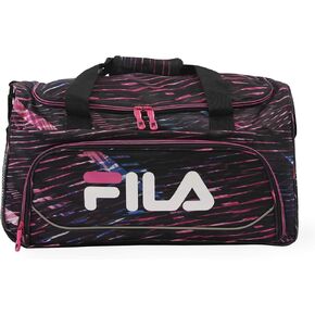 Fila Kelly 19-in Sports Duffel Bag, Stripe Static Pink, One Size