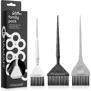 Framar Family Hair Color Brush Set - Hair Dye Brush Kit, Hair Coloring Brush, Hair Dying Brush to Apply Hair Color, Hair Color Brushes Bulk, Hair Tint Brush, Tint Brushes for Hair Color - 3 Pack