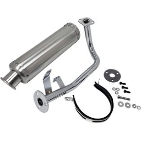 MYK Exhaust Muffler System for GY6 50cc/80cc 4 Stroke Scooters with a 10" Rear Rim
