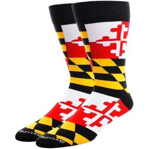 Maryland Flag Mens Soft Comfortable Dress Socks Medium/Large (Large (Mens 10-13))
