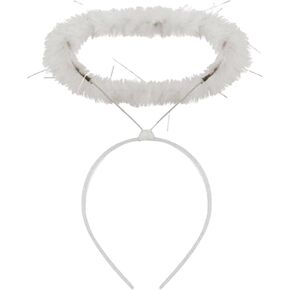 Women's Angel Fairy Wings And Halo - Dark Fallen Angel Costume Set - Adult Party Halo Headband & Feather Wings Fancy Dress