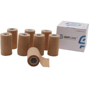 Self Adherent Cohesive Wrap Bandages 12 Count 4" x 5 Yards, Self Adhesive Non Woven Bandage Rolls（Skin Color）