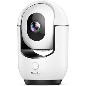 كاميرا داخلية 2K، كاميرا أمان WiFi Pan/Tilt بتردد 5/2.4 جيجا هرتز مع كشف حركة AI، مكالمة بنقرة واحدة لمراقبة الطفل، كاميرا سلكية للحيوانات الأليفة مع صوت ثنائي الاتجاه، 24/7، إنذار صفارة الإنذار، تخزين TF/سحابي
