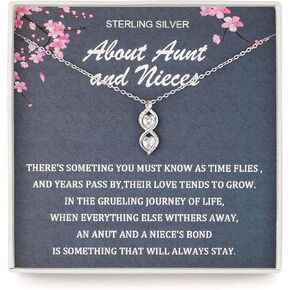 Aunt-Niece Necklace: Aunt-Niece Gift, Aunt-Niece Jewelry, Aunt-Niece Quotes, Aunt Necklace, 2 Hearts